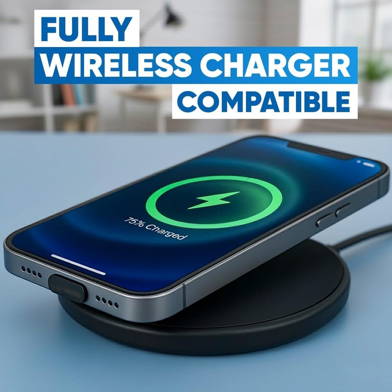 PortPlugs USB-C Dust Plugs â€“ Compatible with iPhone 15/16/17 & Air, iPad Pro/Mini, MacBook Pro/Air, Galaxy S25-S8, Pixel, Android & USB-C Devices â€“ Port Covers & Protectors, Brush- Clear (10-Pack) - Image 5